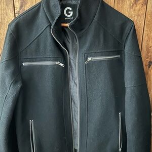 G by Guess Black Jacket with Zipper Details